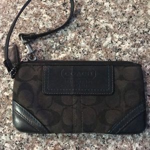 Black coach wristlet